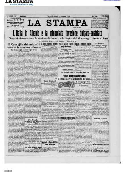 LA PRIMA PAGINA DE LA STAMPA