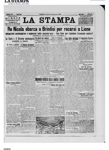 LA PRIMA PAGINA DE LA STAMPA