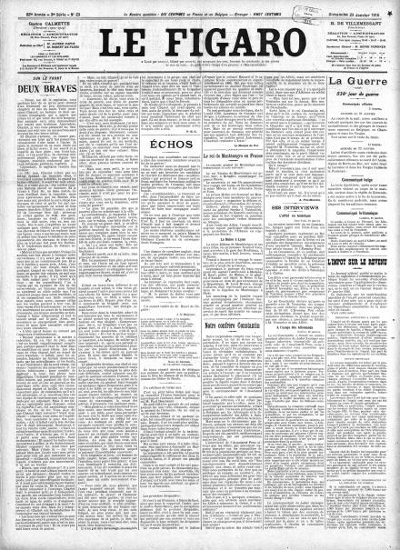 LA PRIMA PAGINA DE LE FIGARO