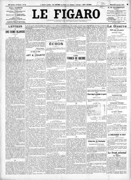 LA PRIMA PAGINA DI LE FIGARO