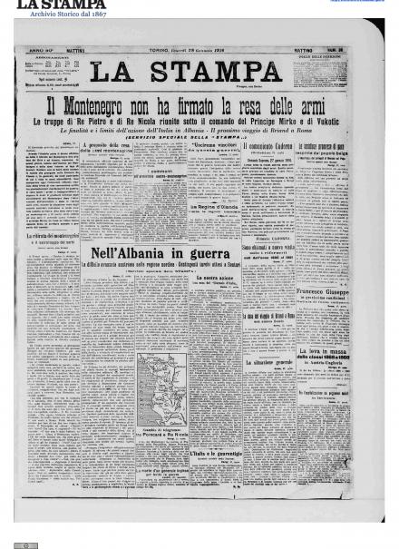 LA PRIMA PAGINA DE LA STAMPA