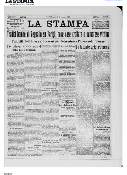 LA PRIMA PAGINA DE LA STAMPA