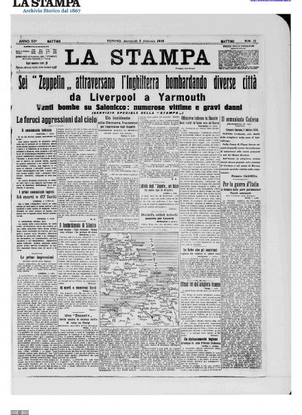 LA PRIMA PAGINA DE LA STAMPA