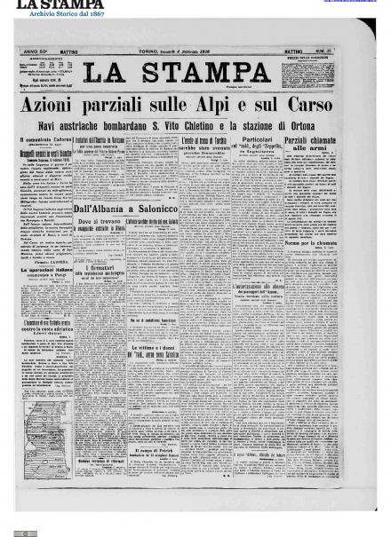 LA PRIMA PAGINA DE LA STAMPA