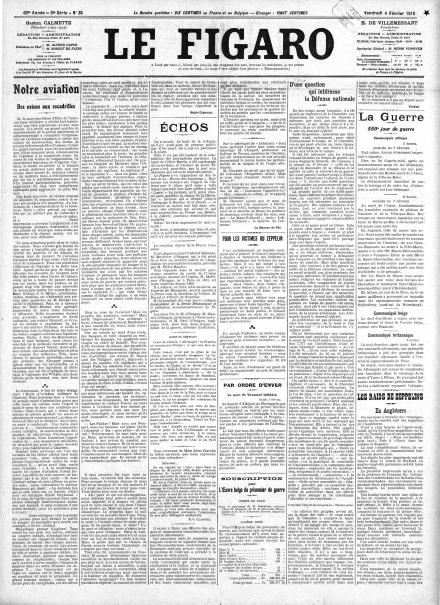 LA PRIMA PAGINA DI LE FIGARO