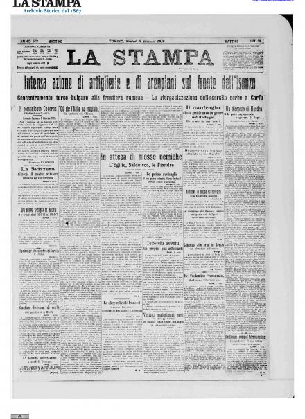 LA PRIMA PAGINA DE LA STAMPA