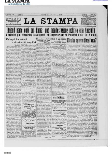 LA PRIMA PAGINA DE LA STAMPA