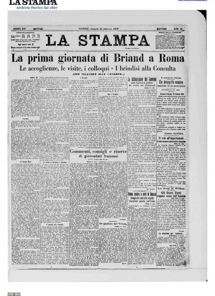 LA PRIMA PAGINA DE LA STAMPA