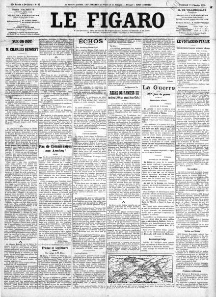 LA PRIMA PAGINA DE LE FIGARO