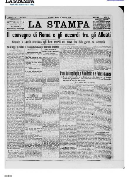 LA PRIMA PAGINA DE LA STAMPA