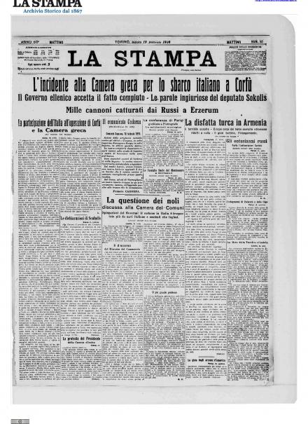 LA PRIMA PAGINA DE LA STAMPA