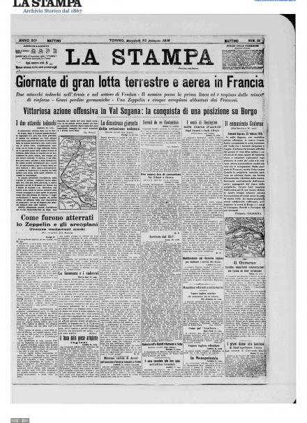 LA PRIMA PAGINA DE LA STAMPA