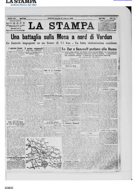 LA PRIMA PAGINA DE LA STAMPA