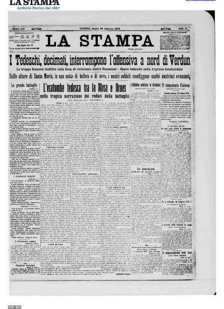 LA PRIMA PAGINA DE LA STAMPA