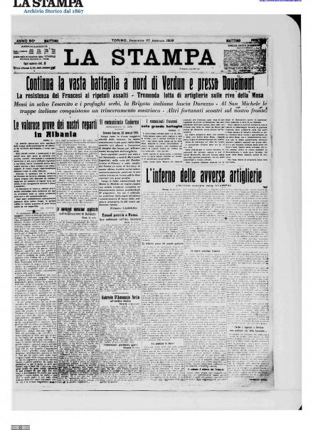 LA PRIMA PAGINA DE LA STAMPA