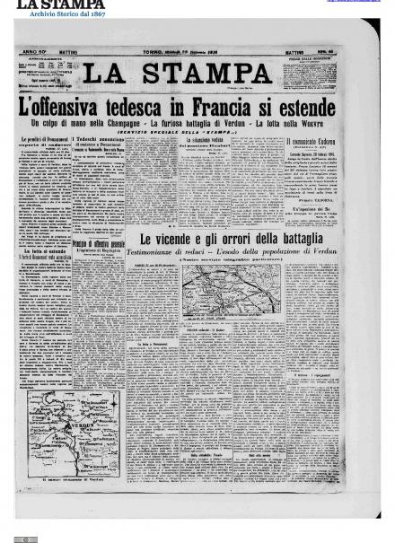 LA PRIMA PAGINA DE LA STAMPA