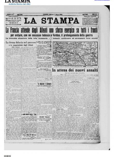 LA PRIMA PAGINA DE LA STAMPA