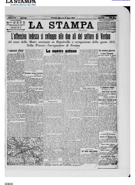 LA PRIMA PAGINA DE LA STAMPA