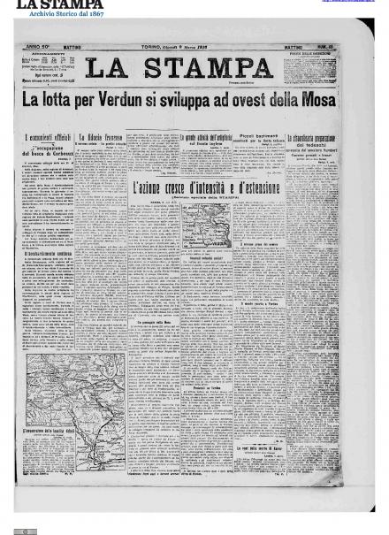 LA PRIMA PAGINA DE LA STAMPA