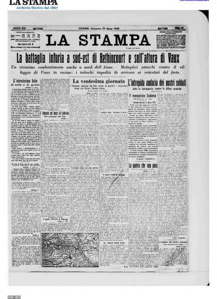 LA PRIMA PAGINA DE LA STAMPA