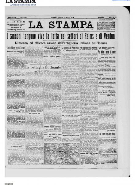 LA PRIMA PAGINA DE LA STAMPA