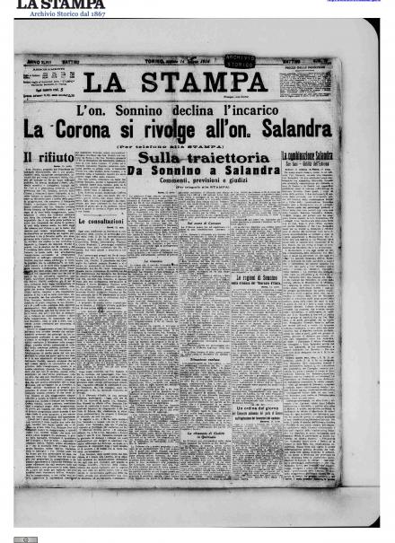 LA PRIMA PAGINA DE LA STAMPA