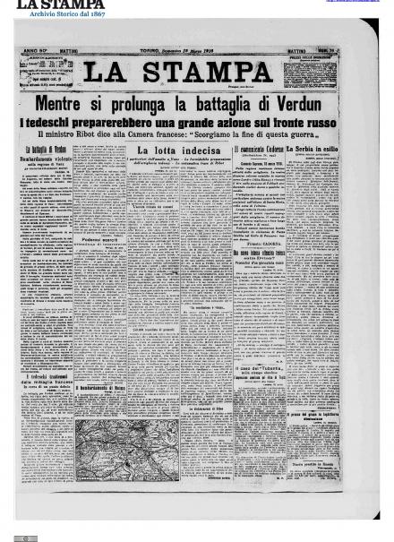 LA PRIMA PAGINA DE LA STAMPA