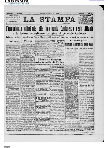 LA PRIMA PAGINA DE LA STAMPA