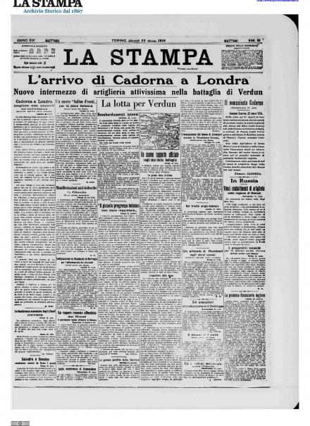 LA PRIMA PAGINA DE LA STAMPA
