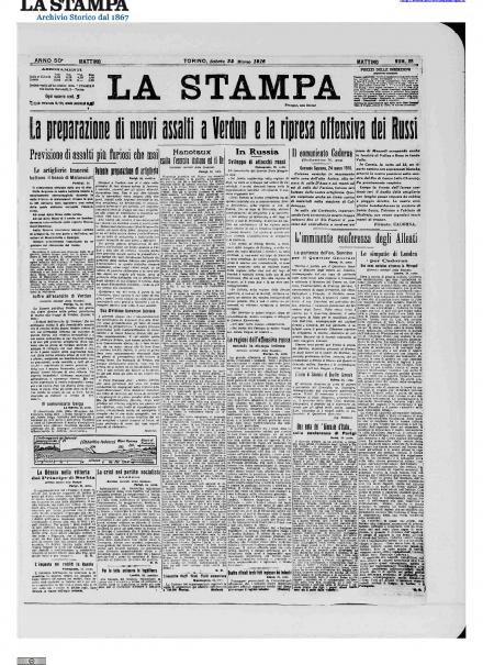 LA PRIMA PAGINA DE LA STAMPA