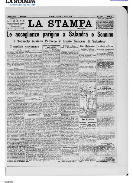 LA PRIMA PAGINA DE LA STAMPA