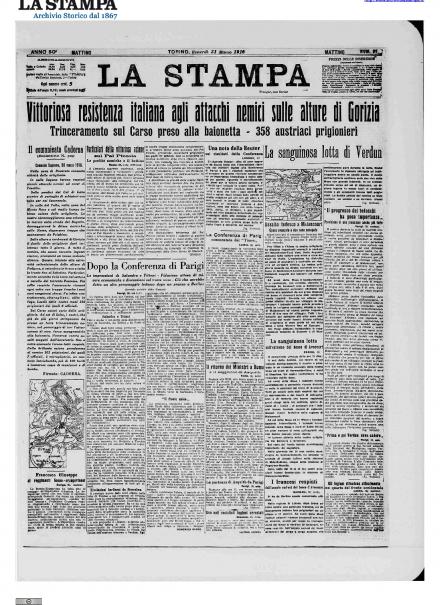 LA PRIMA PAGINA DE LA STAMPA