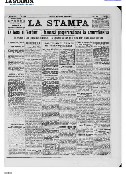 LA PRIMA PAGINA DE LA STAMPA