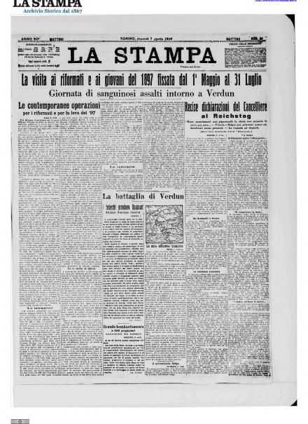 LA PRIMA PAGINA DE LA STAMPA