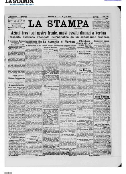 LA PRIMA PAGINA DE LA STAMPA