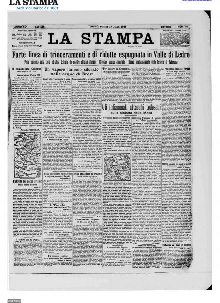 LA PRIMA PAGINA DE LA STAMPA