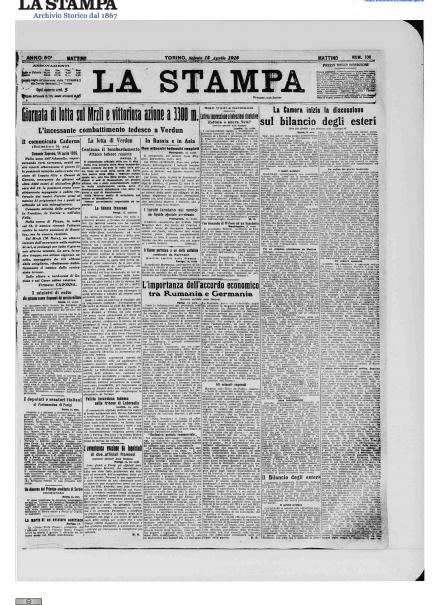 LA PRIMA PAGINA DE LA STAMPA