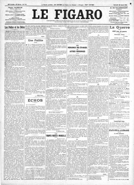 LA PRIMA PAGINA DE LE FIGARO