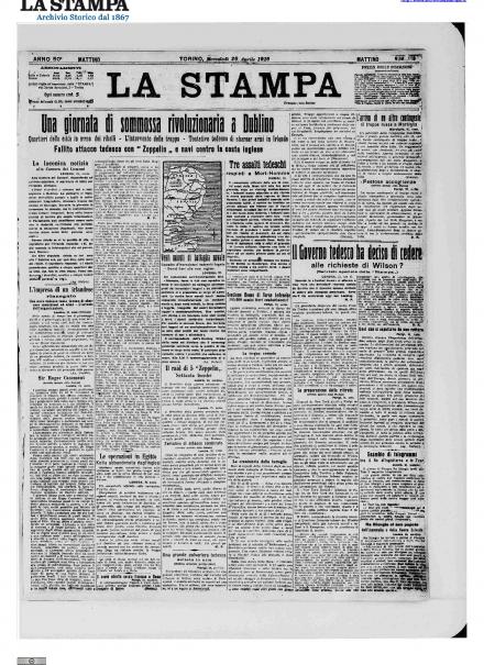 LA PRIMA PAGINA DE LA STAMPA