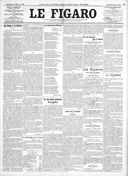 LA PRIMA PAGINA DE LE FIGARO