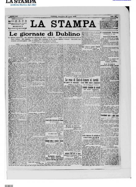 LA PRIMA PAGINA DE LA STAMPA