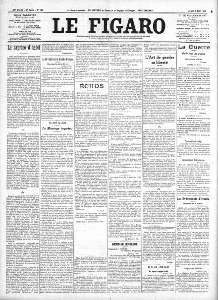 LA PRIMA PAGINA DE LE FIGARO