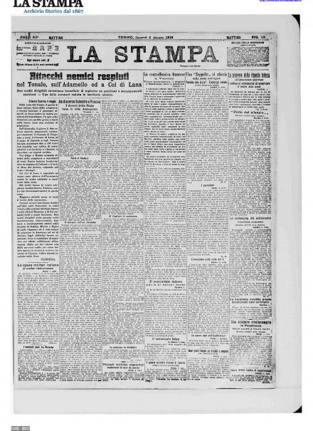 LA PRIMA PAGINA DE LA STAMPA