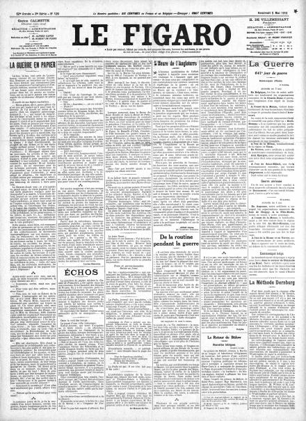 LA PRIMA PAGINA DE LE FIGARO