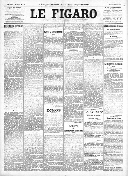 LA PRIMA PAGINA DE LE FIGARO