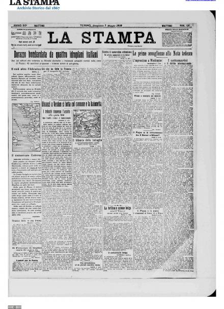LA PRIMA PAGINA DE LA STAMPA