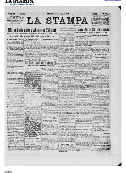 LA PRIMA PAGINA DE LA STAMPA