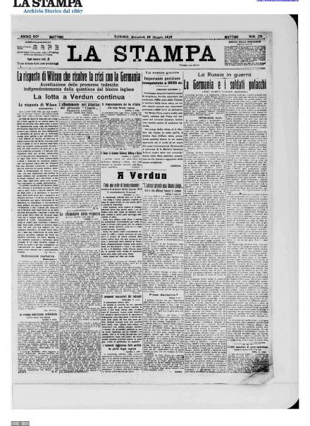 LA PRIMA PAGINA DE LA STAMPA