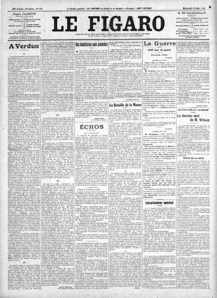 LA PRIMA PAGINA DE LE FIGARO