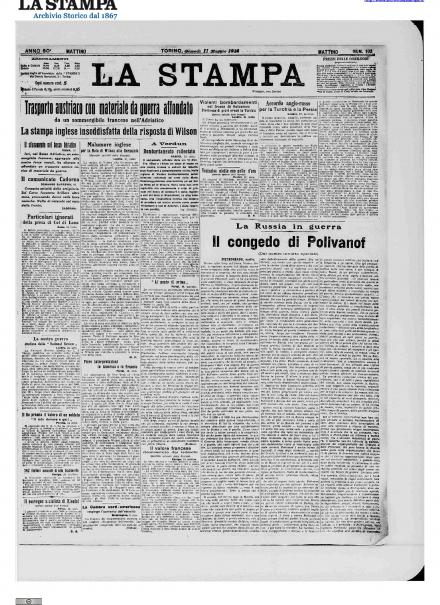 LA PRIMA PAGINA DE LA STAMPA